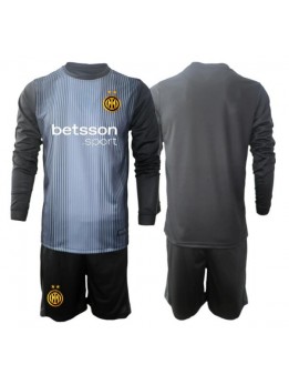 Billige Inter Milan Keeper Hjemmedraktsett Barn 2025-26 Langermet (+ Korte bukser)